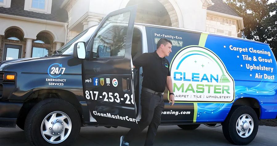 Clean Master van at a customer's home