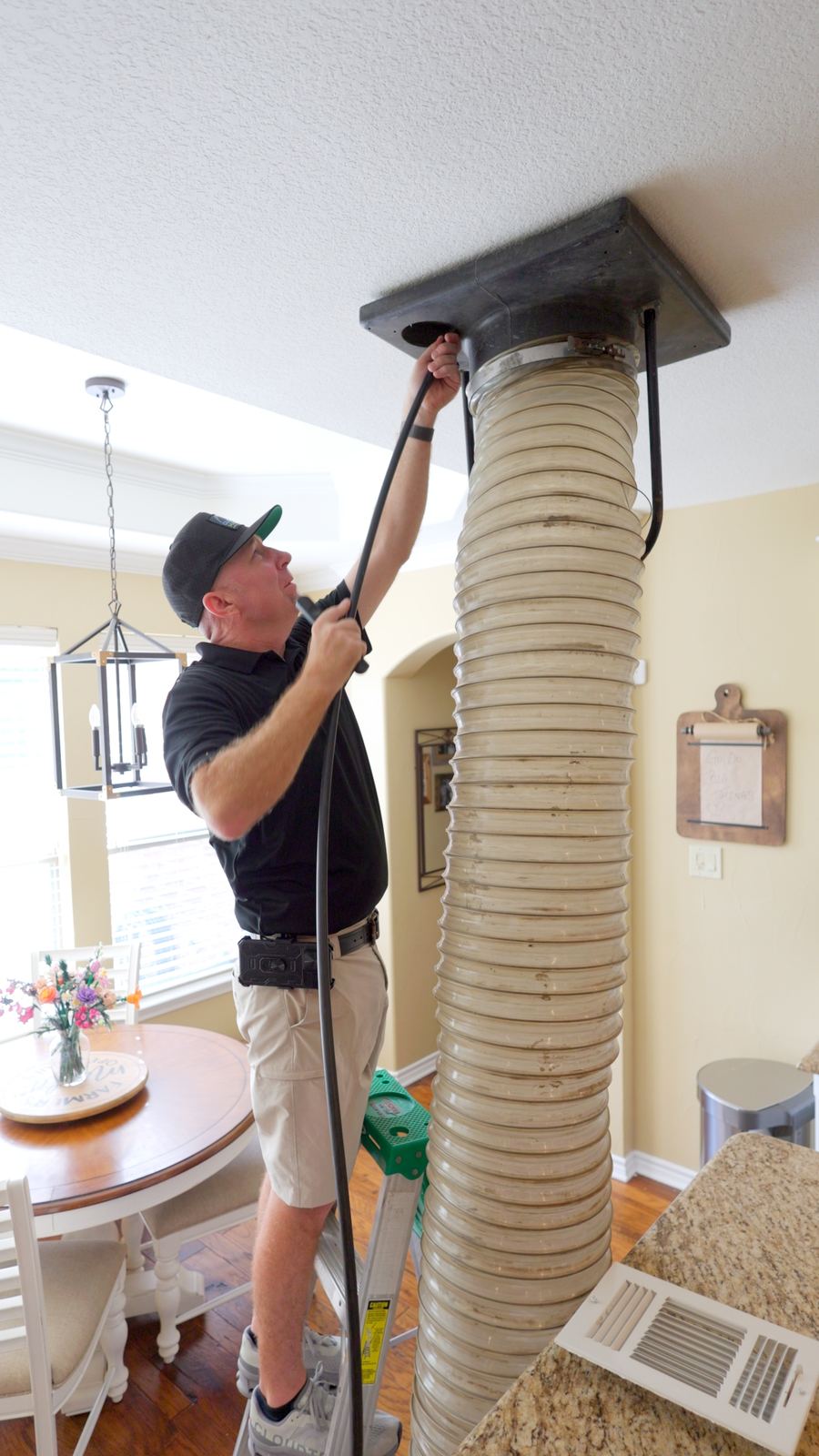 Clean Master technician cleaning an air duct